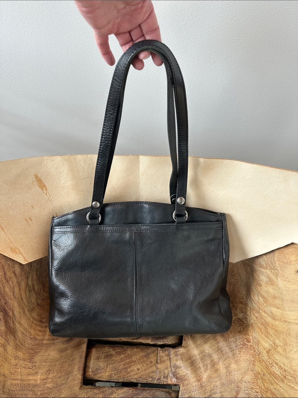 Patricia Nash Poppy Zip Top Leather Shoulder Bag